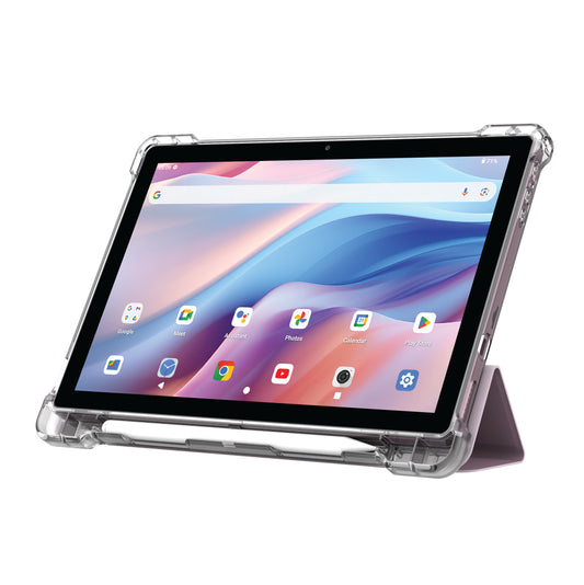 AIWA 10.1” Android Tablet with Stylus Pen & Foldable Case – Pink | Student-Friendly WiFi Touchscreen Tablet (AWPM108T-PINK)