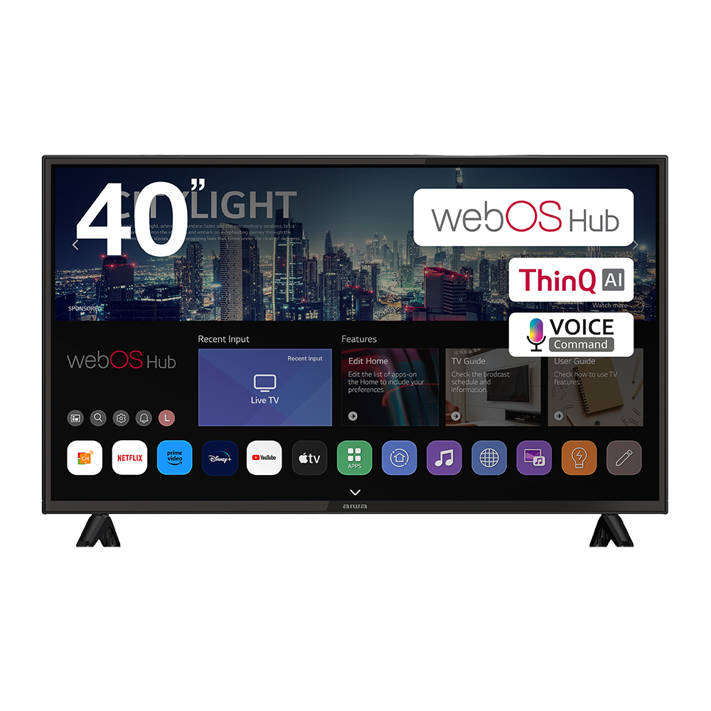 AIWA 40" FHD Smart TV | ThinQ AI, Full HD 1080p, Magic Remote, HDMI & USB Connectivity