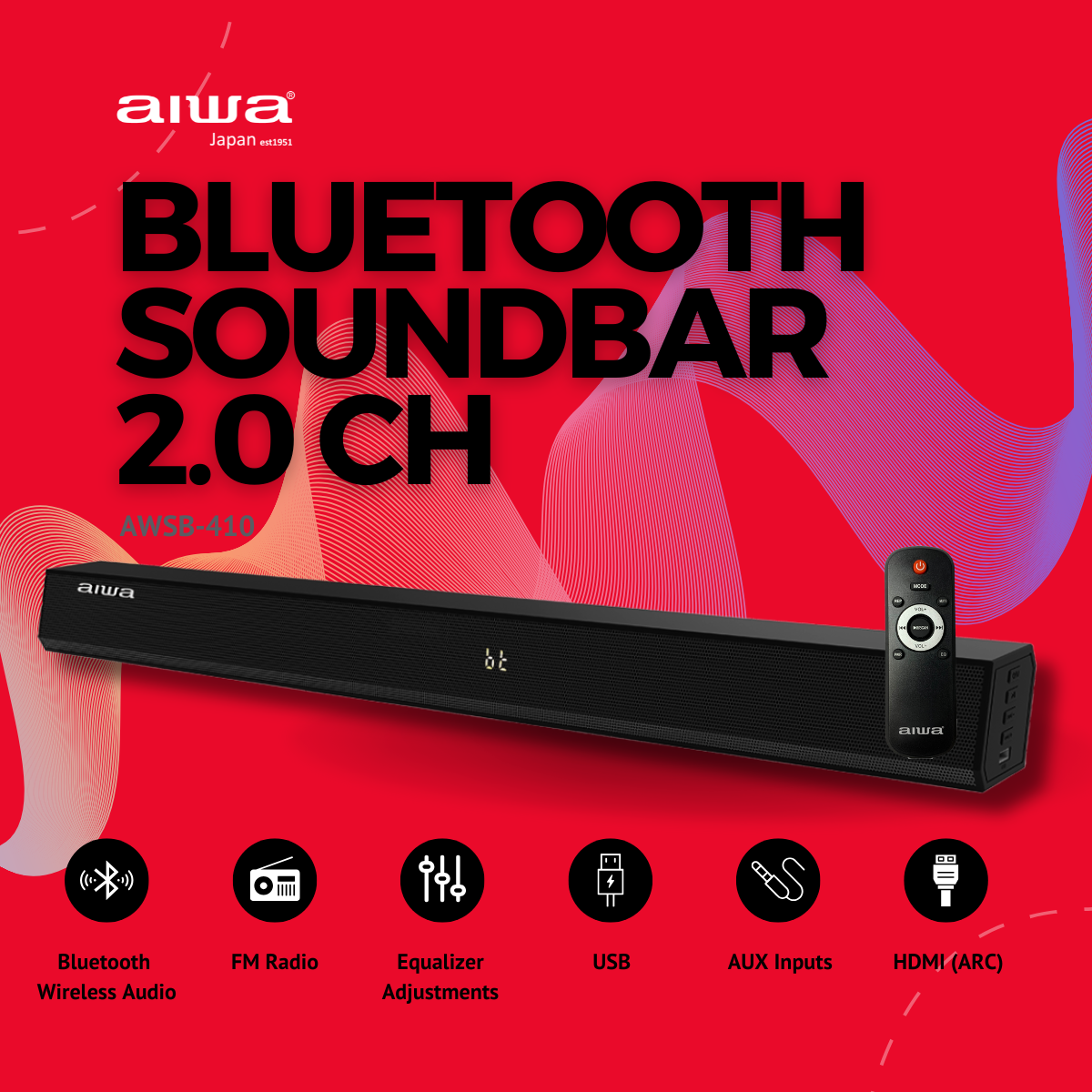 AIWA Bluetooth Soundbar 2.0 CH