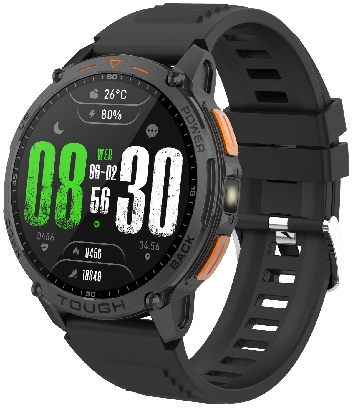 AIWA GPS Smart Watch with AMOLED Display, Waterproof Design, Multi-Sport Fitness Modes, and Health Tracking