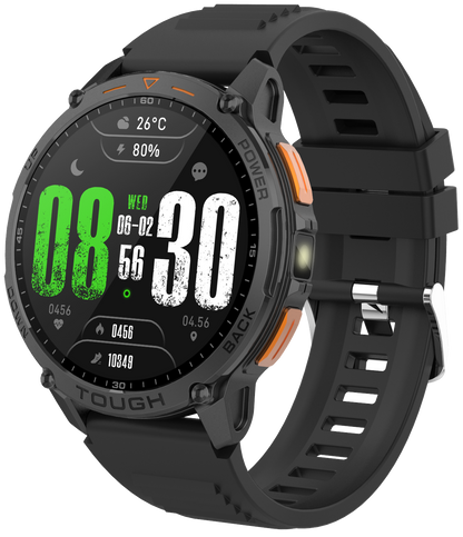 AIWA GPS Smart Watch with AMOLED Display, Waterproof Design, Multi-Sport Fitness Modes, and Health Tracking