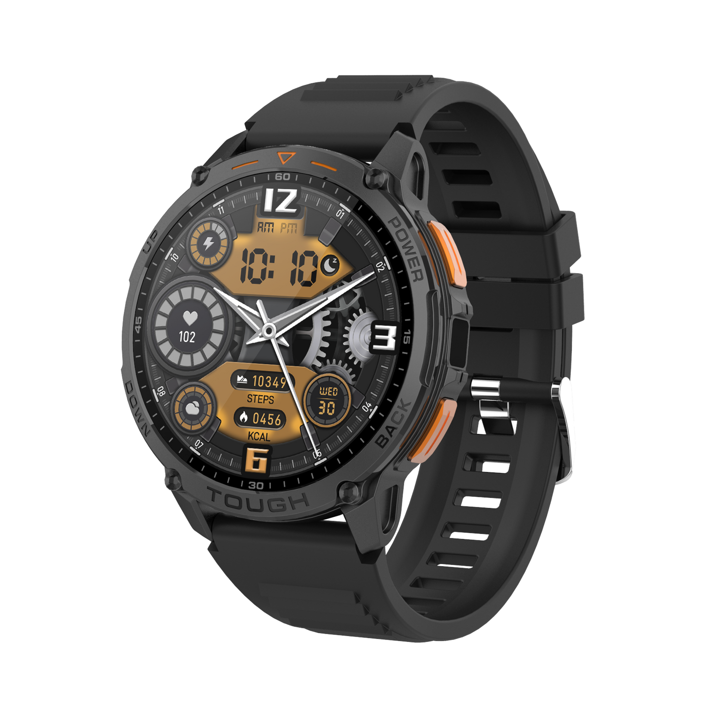 AIWA GPS Smart Watch with AMOLED Display, Waterproof Design, Multi-Sport Fitness Modes, and Health Tracking