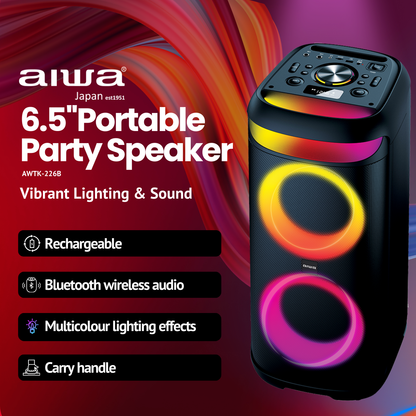 Aiwa 6.5''Portable Party Speaker