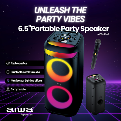 Aiwa 6.5''Portable Party Speaker