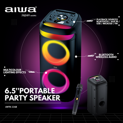 Aiwa 6.5''Portable Party Speaker