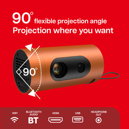 Smart LED Projector with Remote Control & Bluetooth