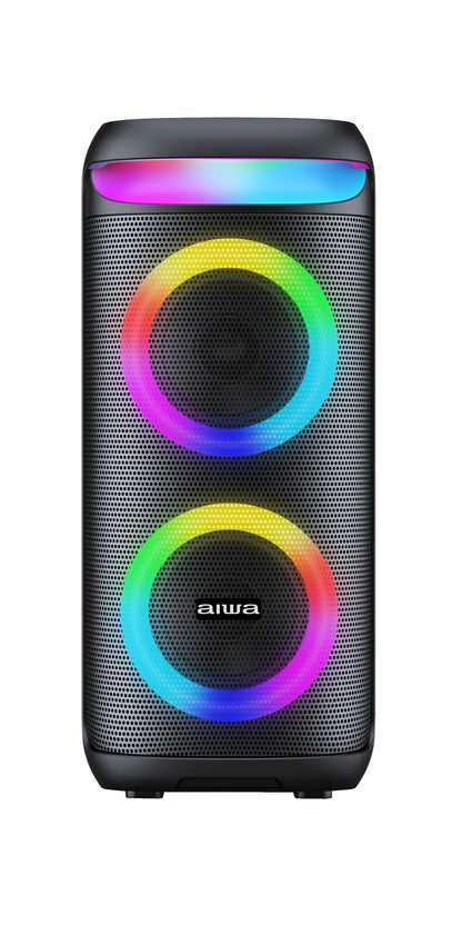 6.5" Boom Box Party Speaker with RGB Lights, Bluetooth 5.0, FM Radio, Karaoke Wireless Microphone