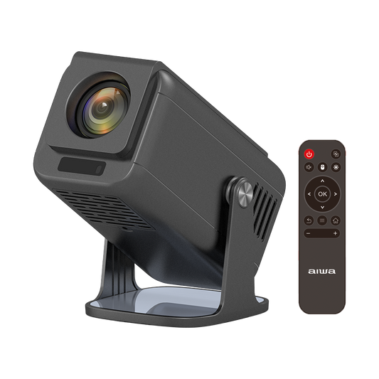 AIWA FHD Smart LED Projector | Full HD 1080p, 300 Lumens, WiFi, Bluetooth, HDMI, USB, Portable Projector for Home Entertainment