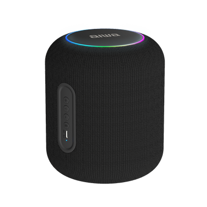 AIWA Radiant LED Wireless Bluetooth Speaker with FM Radio, TWS Stereo Pairing, and USB-C Charging