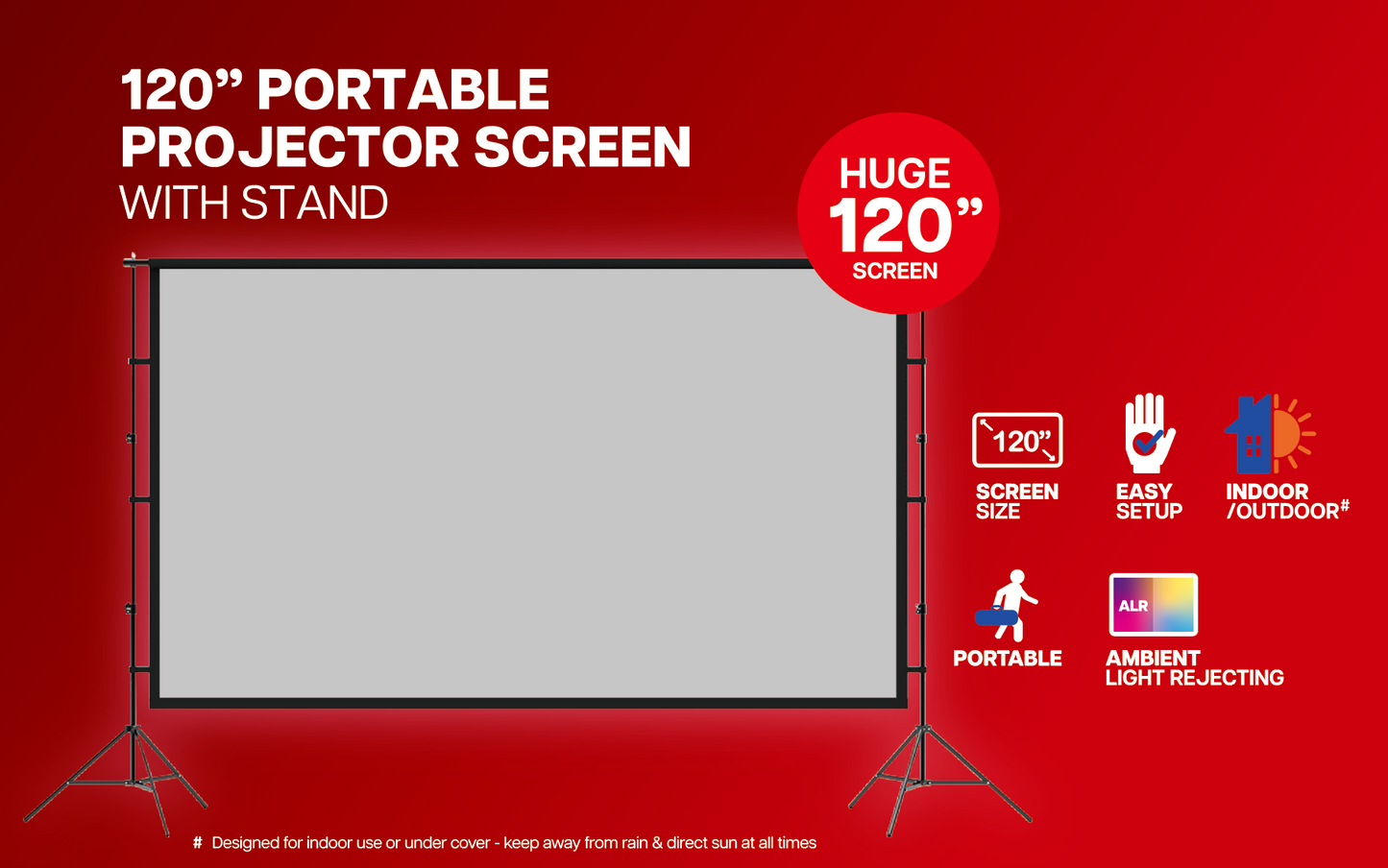 AIWA Portable Rechargeable FHD Smart LED Projector Combo