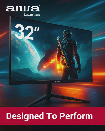 AIWA 32" Full HD IPS Computer Monitor | Edgeless Display | HDMI & VGA