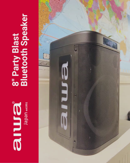 8" Party Blast Bluetooth Speaker | 40W Rechargeable Portable Speaker with LED Lightshow, TWS Stereo & Mic Input