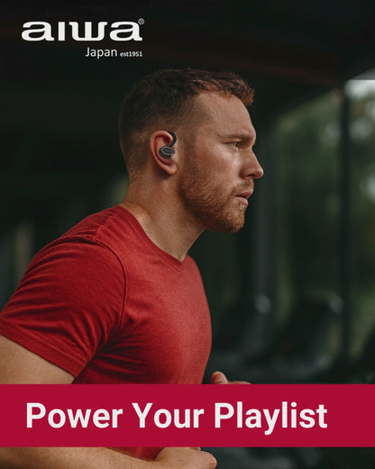 AIWA Circuit True Wireless Bluetooth 5.3 Earbuds with Mic, USB-C Charging, and IPX4 Water Protection