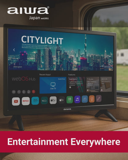 AIWA 24” Smart TV with webOS Hub, 12V Caravan Support, and Built-in Streaming Apps