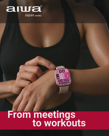 AIWA AMOLED Smart Watch with Bluetooth Calling and Workout Modes