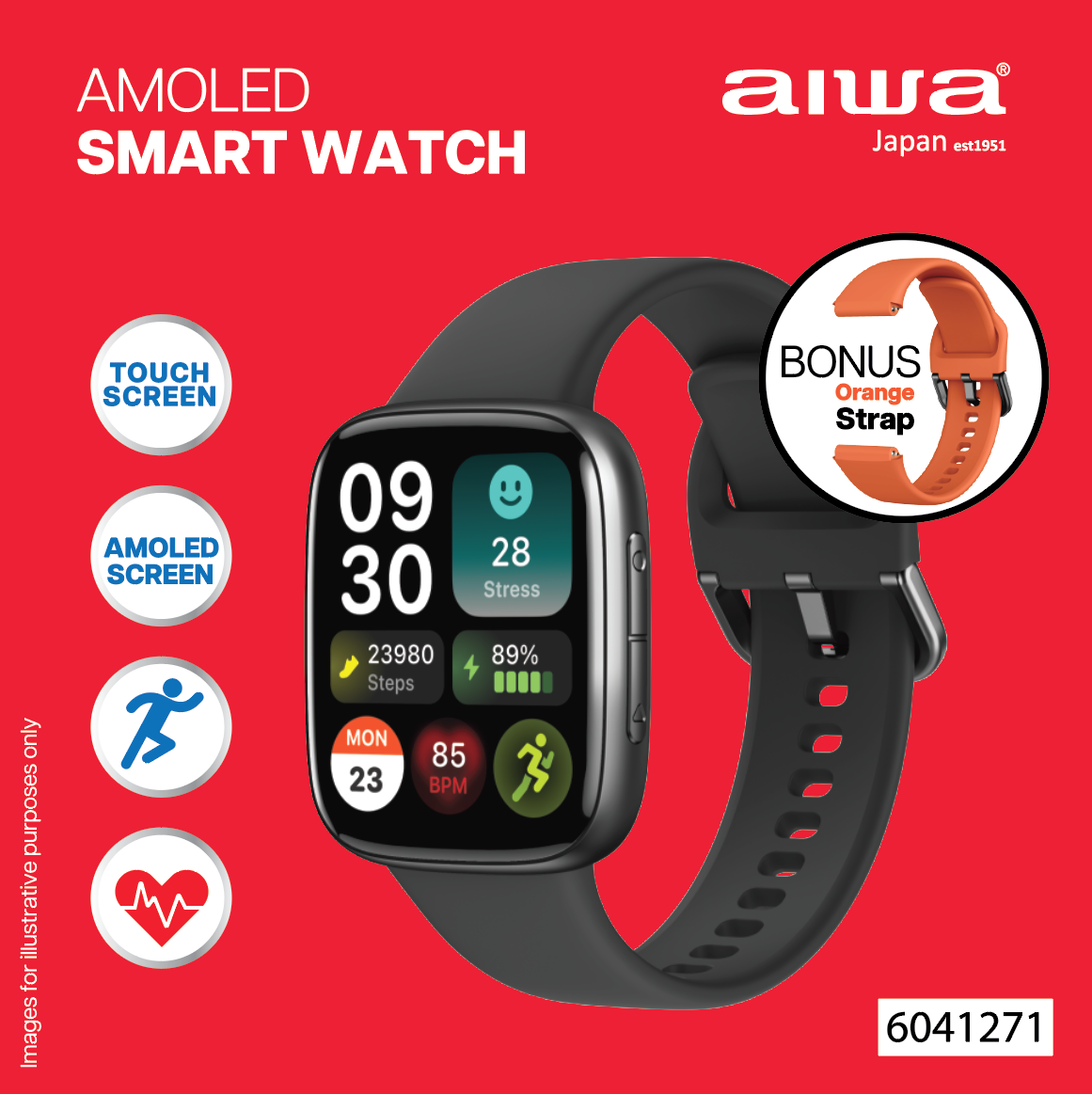 AIWA AMOLED Smart Watch with Bluetooth Calling and Workout Modes