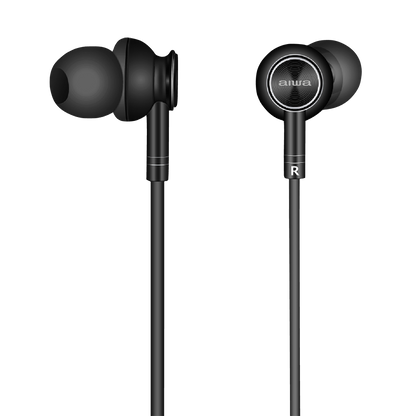 AIWA In-Ear Gel Earphones With Microphone | AWG5-BLK