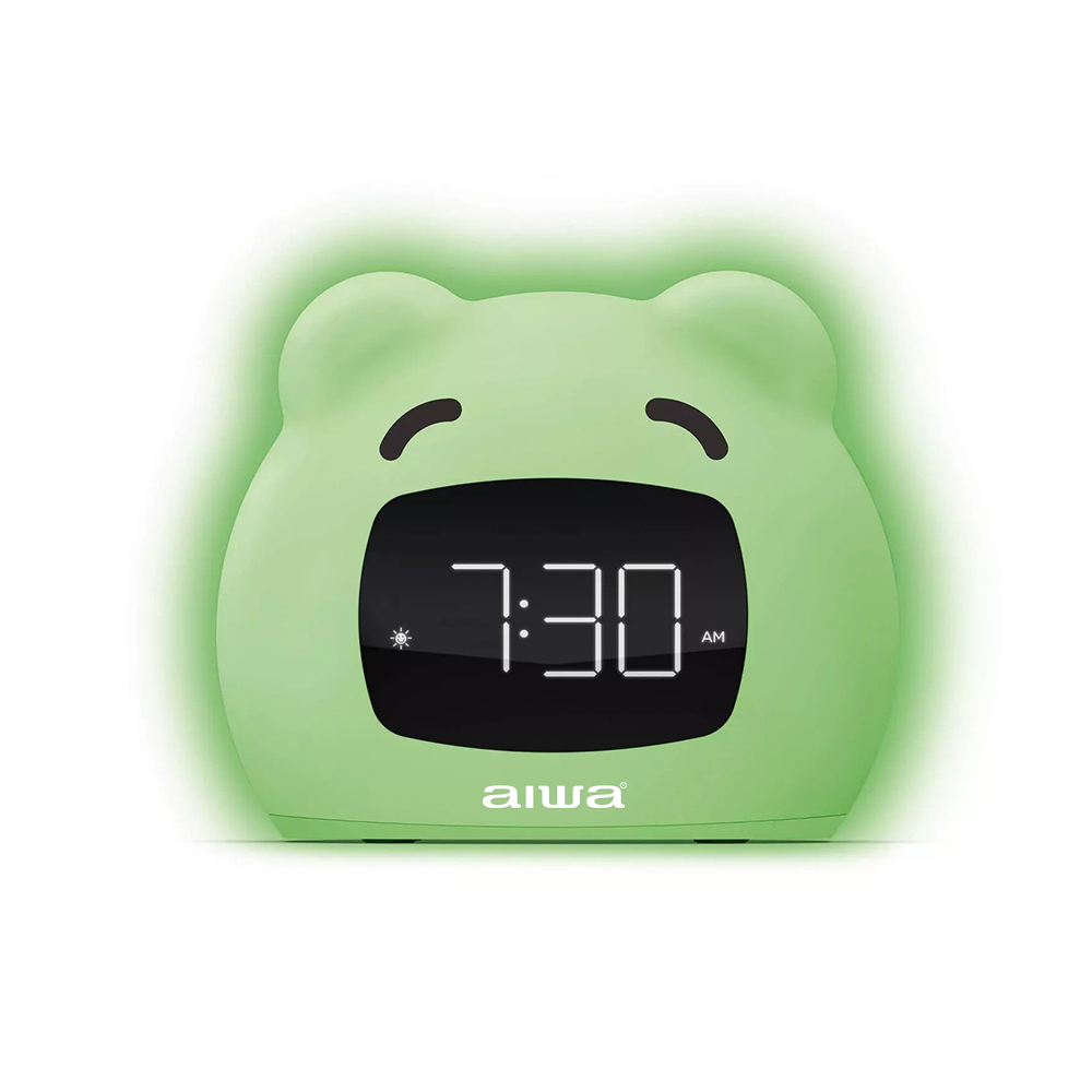 AIWA Digital Alarm Clock White Bear