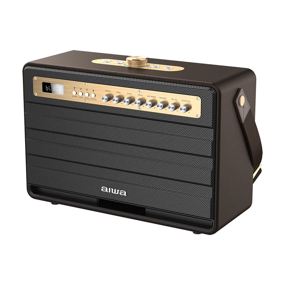 Aiwa MI-X450 Pro Enigma high Efficiency Audio with Retro Styling, Gold, Medium Gold