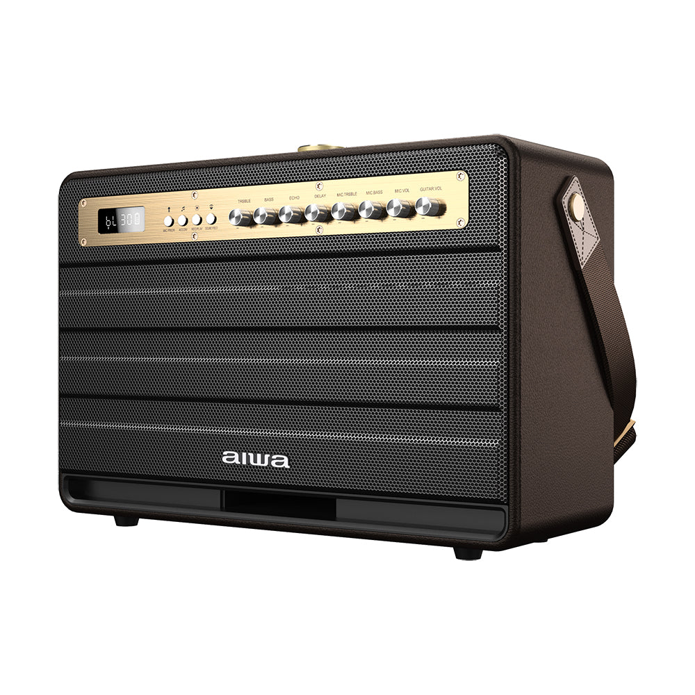 Aiwa MI-X450 Pro Enigma high Efficiency Audio with Retro Styling, Gold, Medium Gold